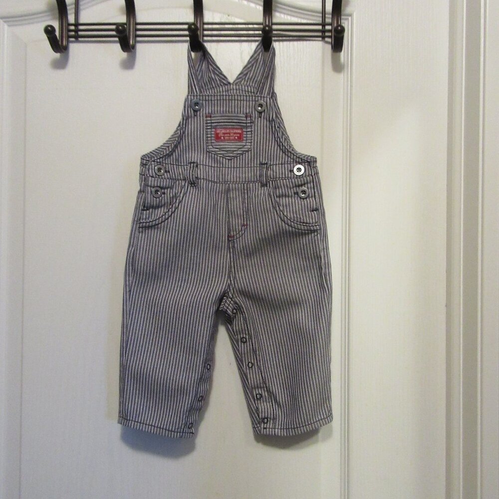 Baby Guess Overalls Conductor Size 3- 6 M